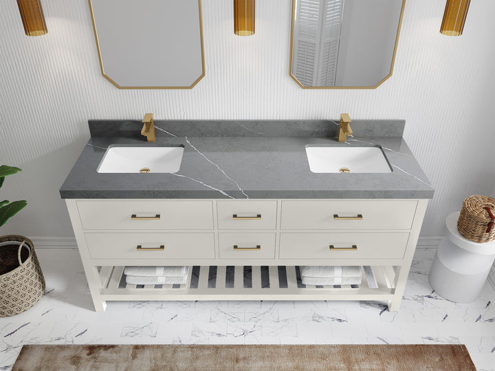 Parker 72 in. W x 22 in. D Double Sink Bathroom Vanity - photo 27