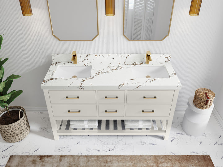 Parker 60 in. W x 22 in. D Double Sink Bathroom Vanity - photo 29