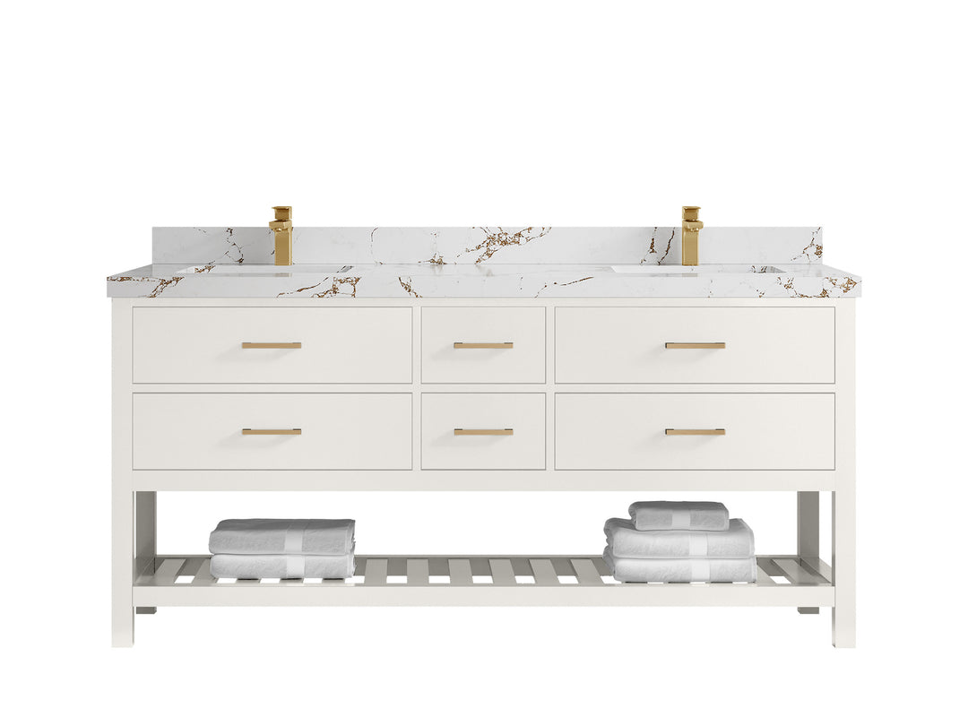 Parker 72 in. W x 22 in. D Double Sink Bathroom Vanity