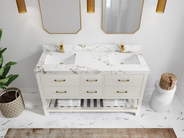 Parker 60 in. W x 22 in. D Double Sink Bathroom Vanity - photo 31