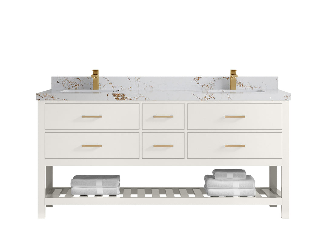 Parker 72 in. W x 22 in. D Double Sink Bathroom Vanity