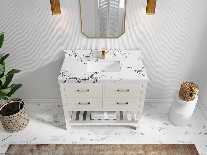 Parker 42 in. W x 22 in. D Single Sink Bathroom Vanity - photo 37