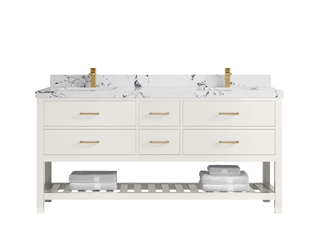 Parker 72 in. W x 22 in. D Double Sink Bathroom Vanity