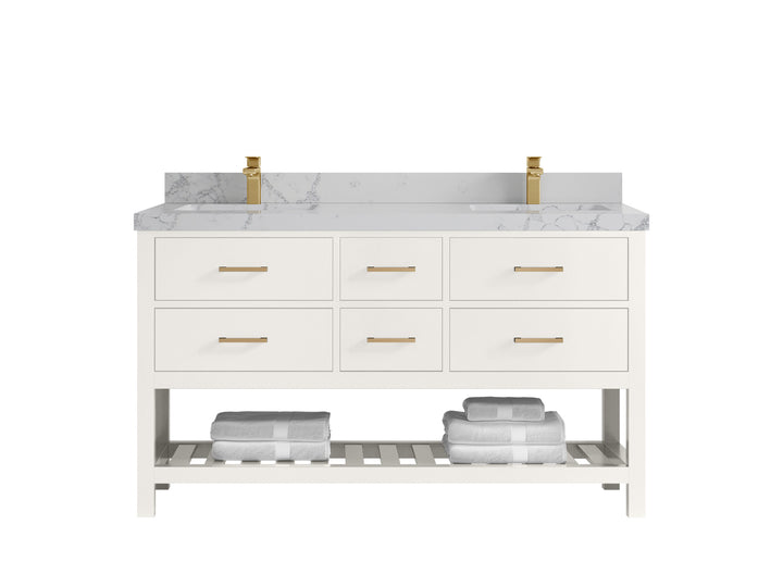 Parker 60 in. W x 22 in. D Double Sink Bathroom Vanity - photo 36