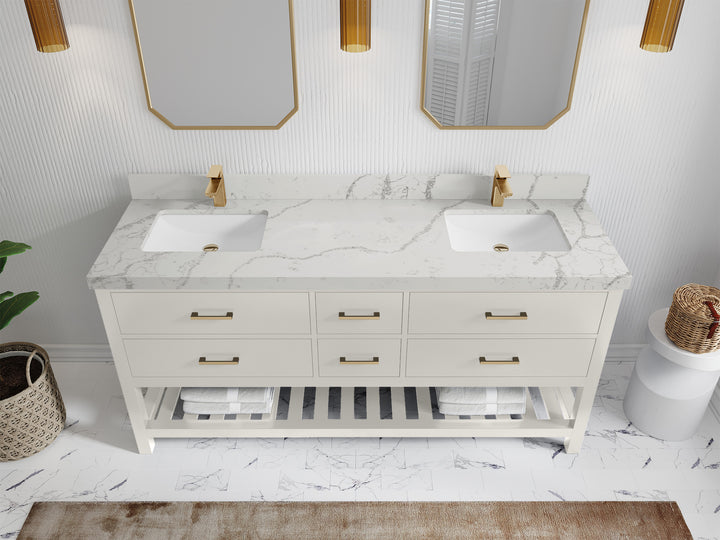 Parker 72 in. W x 22 in. D Double Sink Bathroom Vanity - photo 35