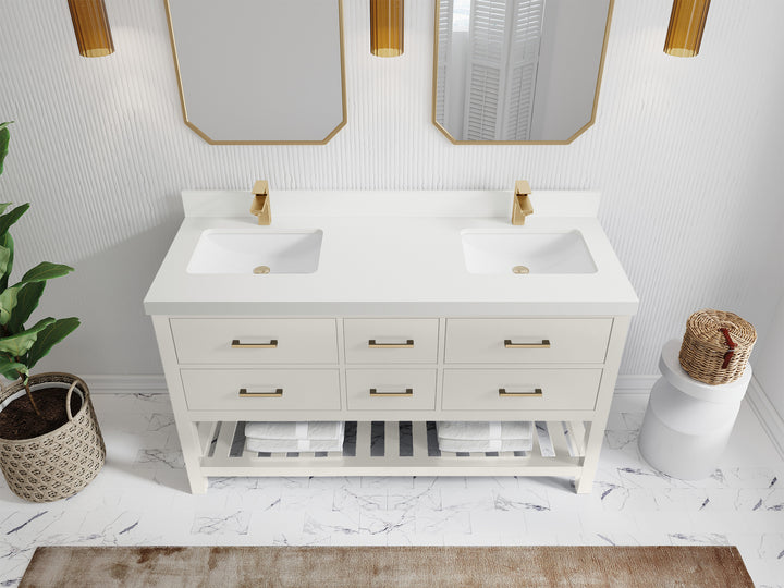 Parker 60 in. W x 22 in. D Double Sink Bathroom Vanity - photo 37
