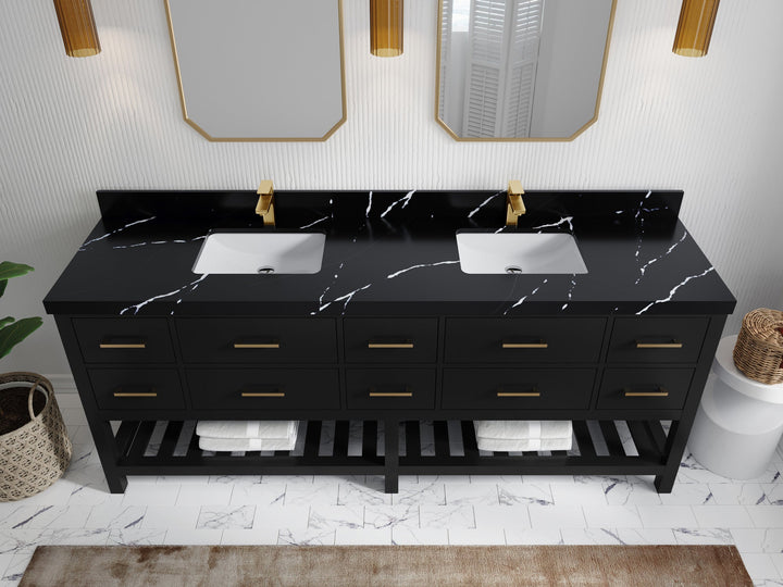Parker 84 in. W x 22 in. D Double Sink Bathroom Vanity - photo 7
