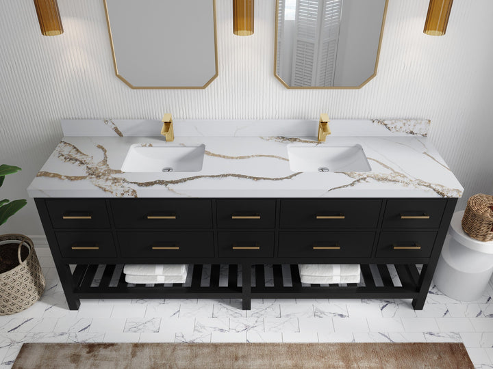 Parker 84 in. W x 22 in. D Double Sink Bathroom Vanity - photo 9