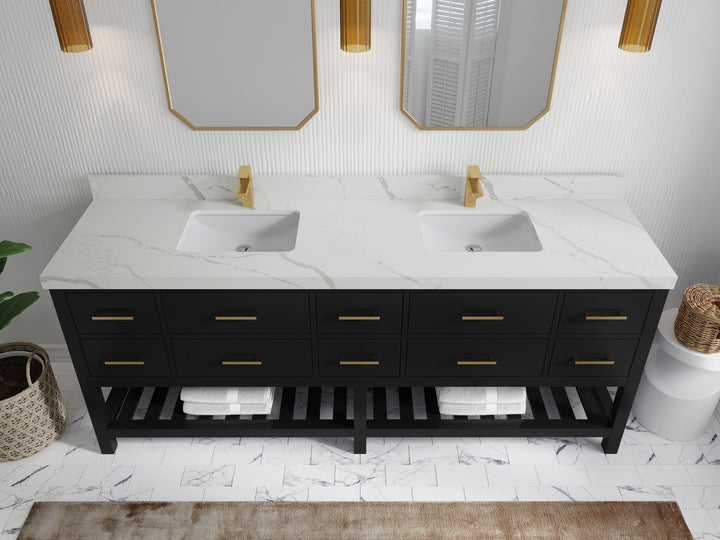 Parker 84 in. W x 22 in. D Double Sink Bathroom Vanity - photo 11
