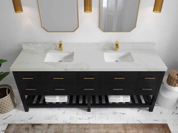Parker 84 in. W x 22 in. D Double Sink Bathroom Vanity - photo 13