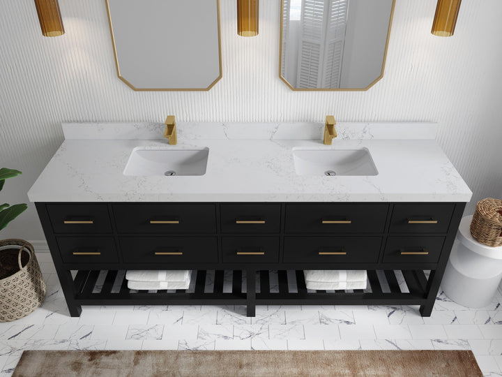 Parker 84 in. W x 22 in. D Double Sink Bathroom Vanity - photo 23