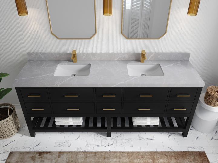 Parker 84 in. W x 22 in. D Double Sink Bathroom Vanity - photo 25