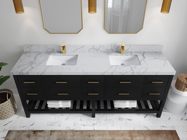 Parker 84 in. W x 22 in. D Double Sink Bathroom Vanity - photo 35