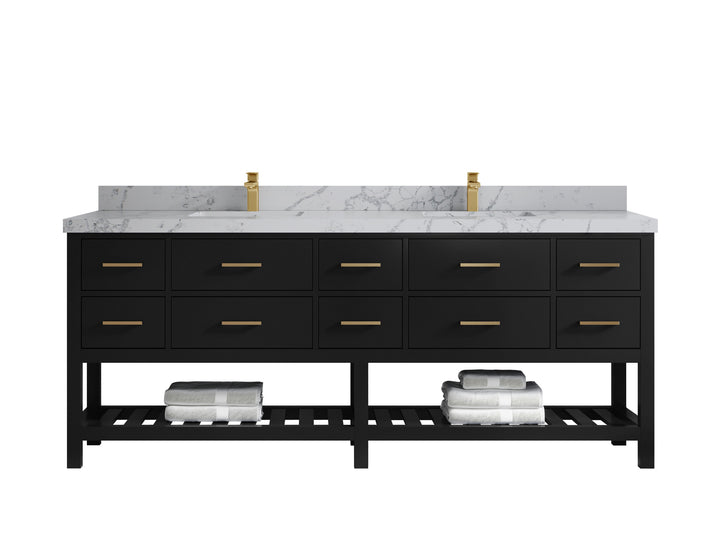 Parker 84 in. W x 22 in. D Double Sink Bathroom Vanity - photo 36