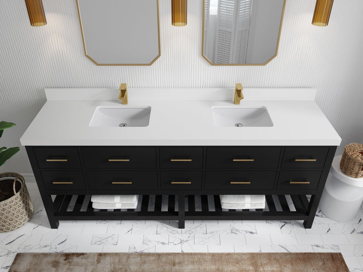 Parker 84 in. W x 22 in. D Double Sink Bathroom Vanity - photo 37