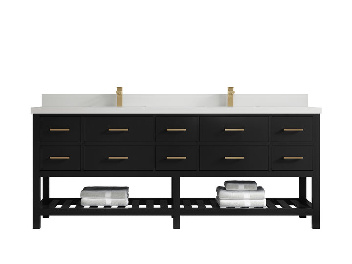 Parker 84 in. W x 22 in. D Double Sink Bathroom Vanity - photo 38