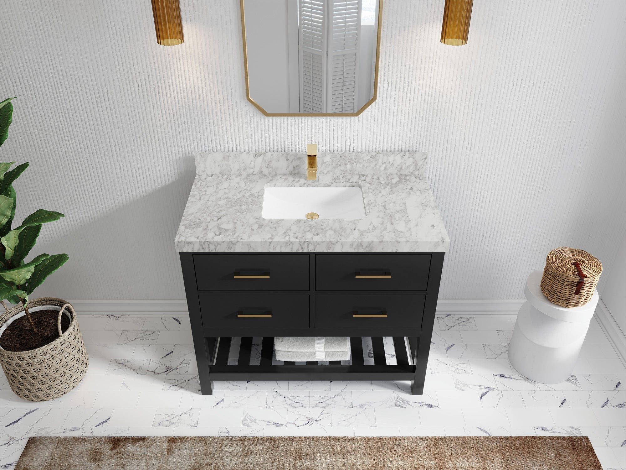 Parker 42 in. W x 22 in. D Single Sink Bathroom Vanity