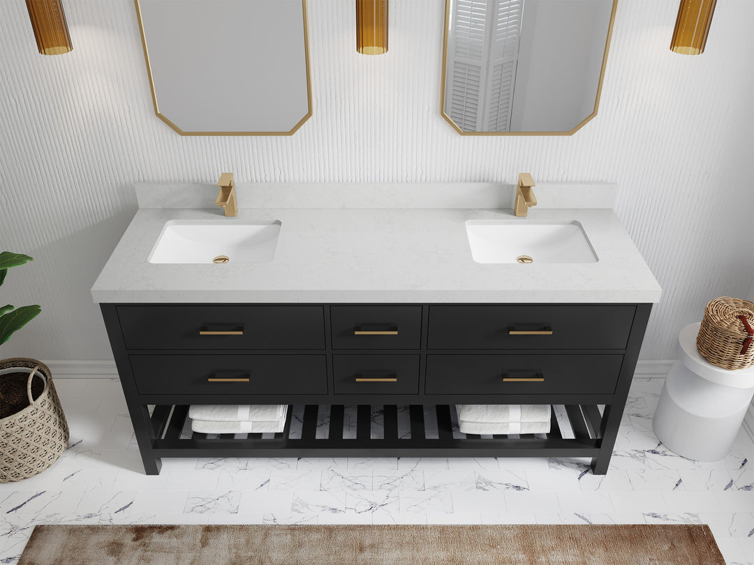Parker 72 in. W x 22 in. D Double Sink Bathroom Vanity