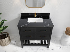 Parker 36 in. W x 22 in. D Single Sink Bathroom Vanity - photo 7