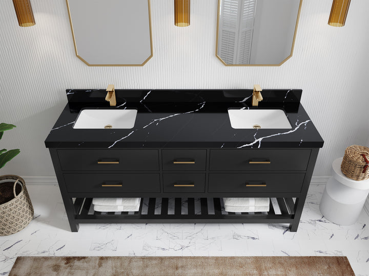 Parker 72 in. W x 22 in. D Double Sink Bathroom Vanity - photo 9
