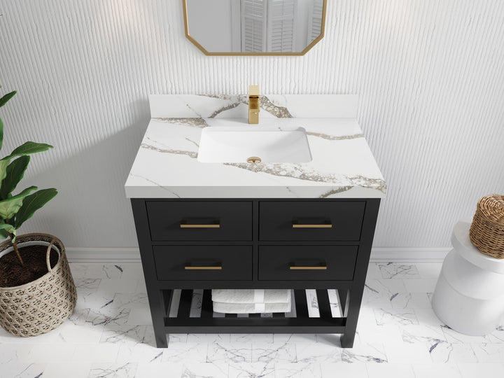 Parker 36 in. W x 22 in. D Single Sink Bathroom Vanity - photo 9
