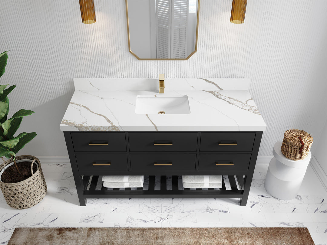 Parker 60 in. W x 22 in. D Single Sink Bathroom Vanity