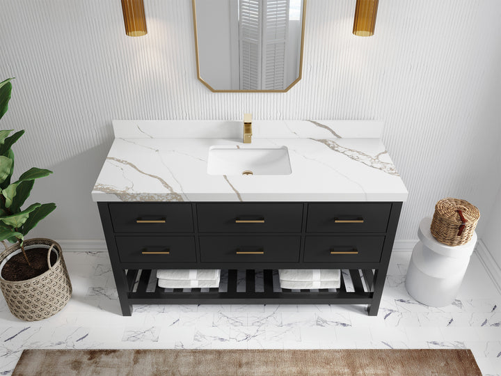Parker 60 in. W x 22 in. D Single Sink Bathroom Vanity - photo 27
