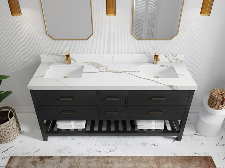 Parker 72 in. W x 22 in. D Double Sink Bathroom Vanity - photo 11