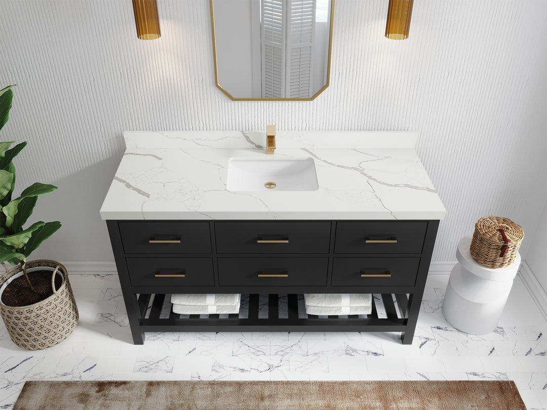 Parker 60 in. W x 22 in. D Single Sink Bathroom Vanity