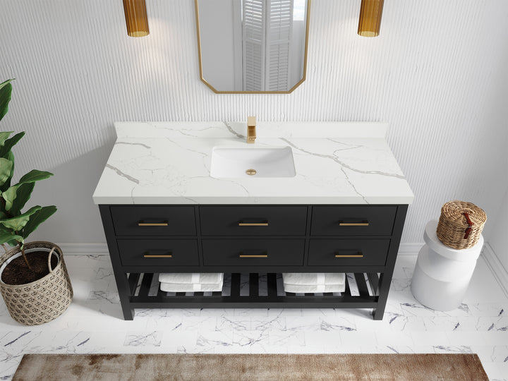 Parker 60 in. W x 22 in. D Single Sink Bathroom Vanity - photo 9