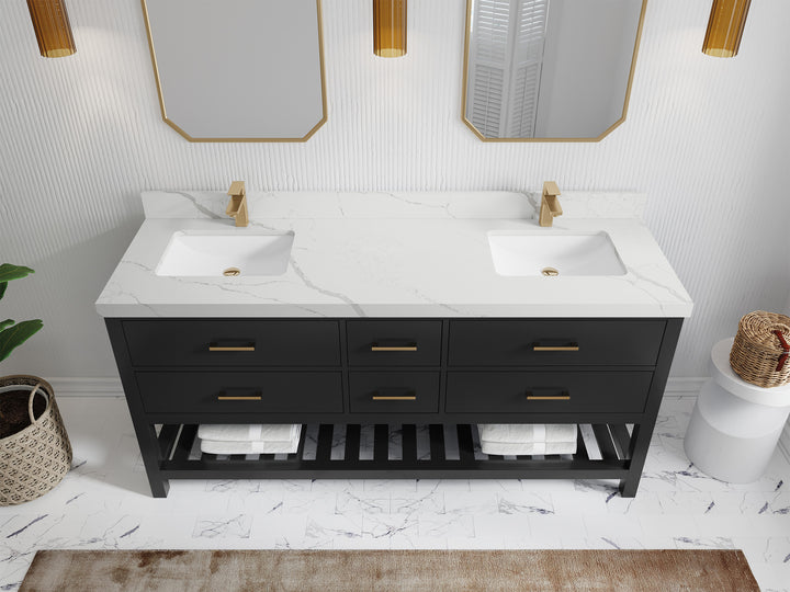 Parker 72 in. W x 22 in. D Double Sink Bathroom Vanity - photo 13