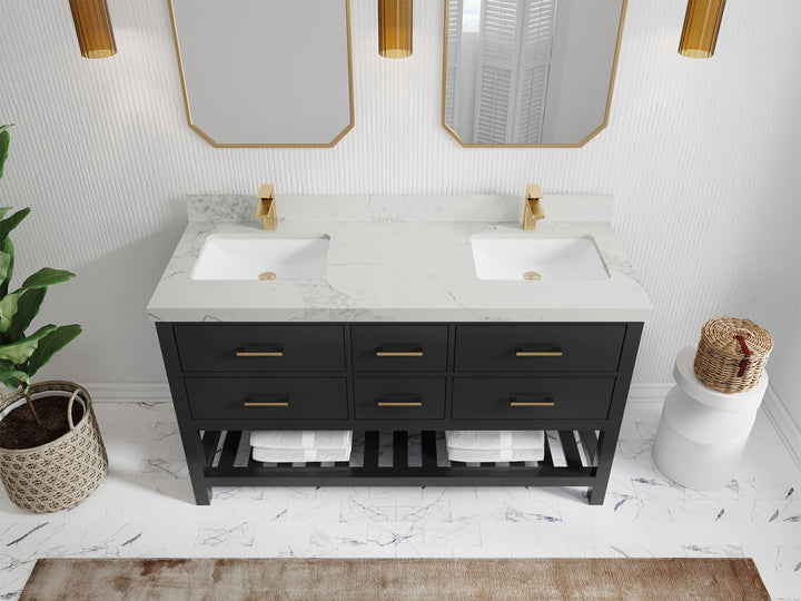 Parker 60 in. W x 22 in. D Double Sink Bathroom Vanity - photo 17
