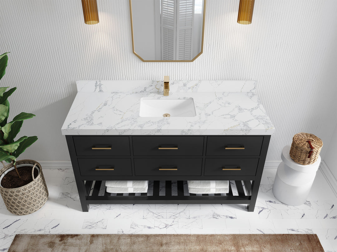 Parker 60 in. W x 22 in. D Single Sink Bathroom Vanity