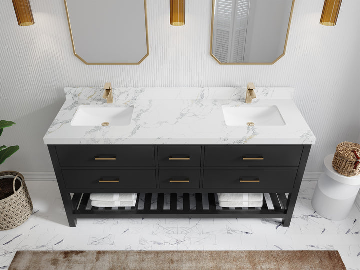 Parker 72 in. W x 22 in. D Double Sink Bathroom Vanity - photo 17