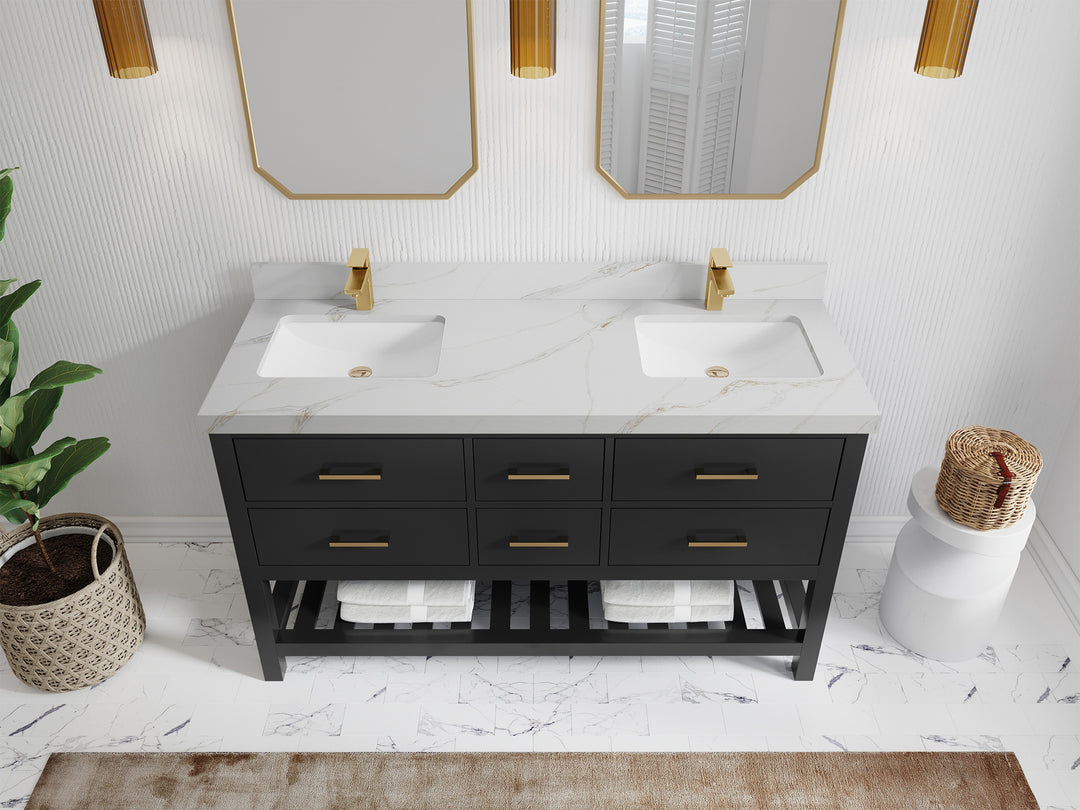 Parker 60 in. W x 22 in. D Double Sink Bathroom Vanity