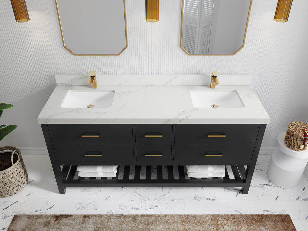 Parker 72 in. W x 22 in. D Double Sink Bathroom Vanity