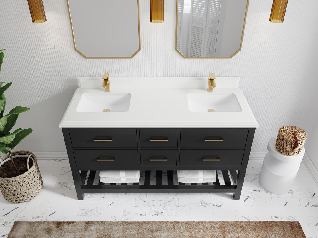 Parker 60 in. W x 22 in. D Double Sink Bathroom Vanity
