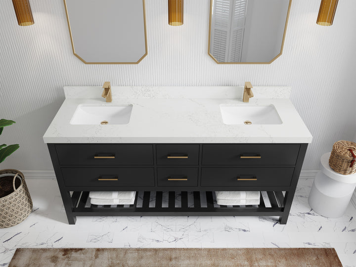 Parker 72 in. W x 22 in. D Double Sink Bathroom Vanity - photo 35