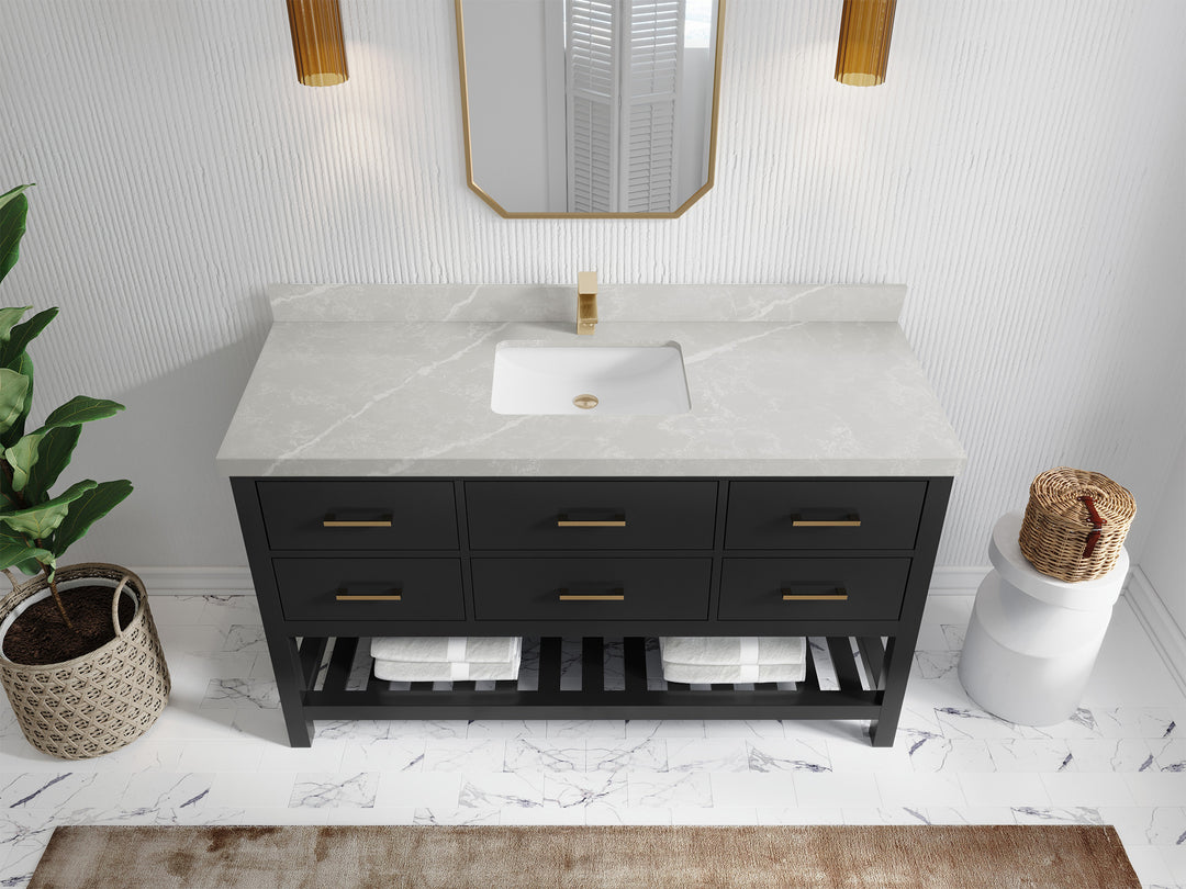 Parker 60 in. W x 22 in. D Single Sink Bathroom Vanity