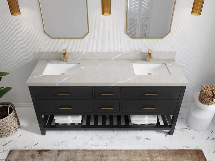 Parker 72 in. W x 22 in. D Double Sink Bathroom Vanity - photo 21