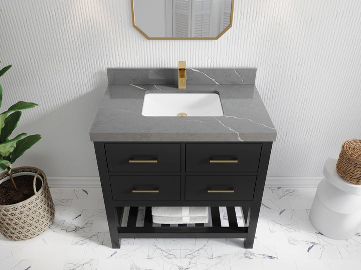Parker 36 in. W x 22 in. D Single Sink Bathroom Vanity - photo 27