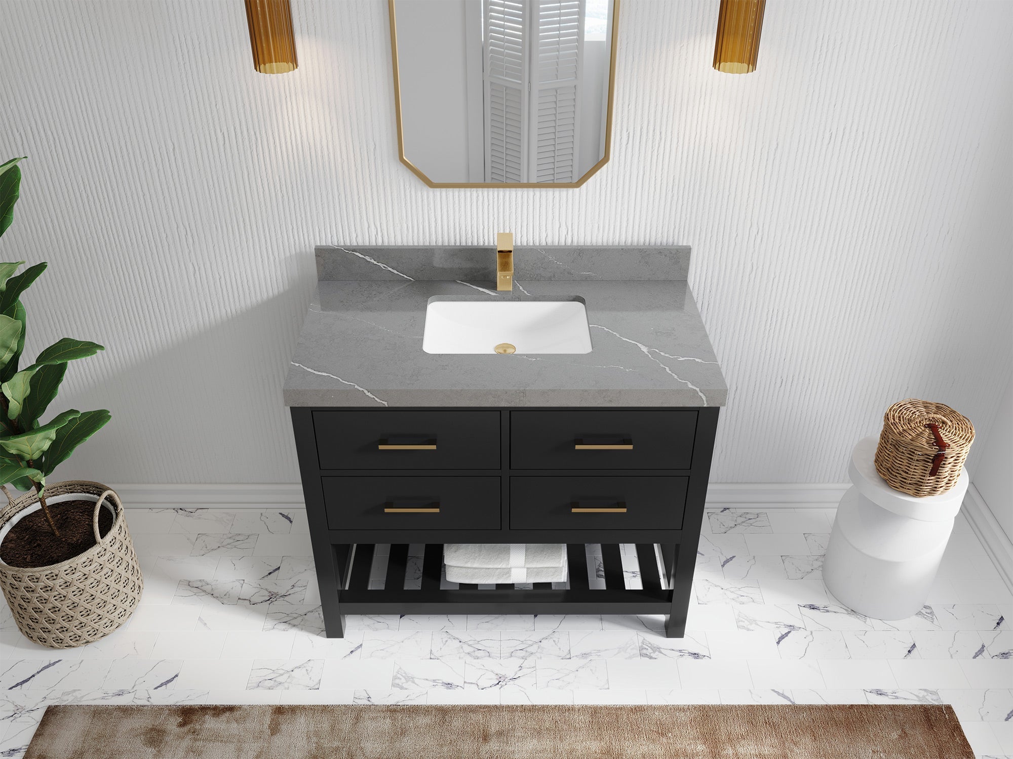Parker 42 in. W x 22 in. D Single Sink Bathroom Vanity