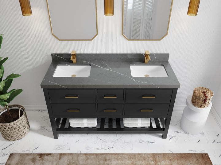 Parker 60 in. W x 22 in. D Double Sink Bathroom Vanity - photo 27
