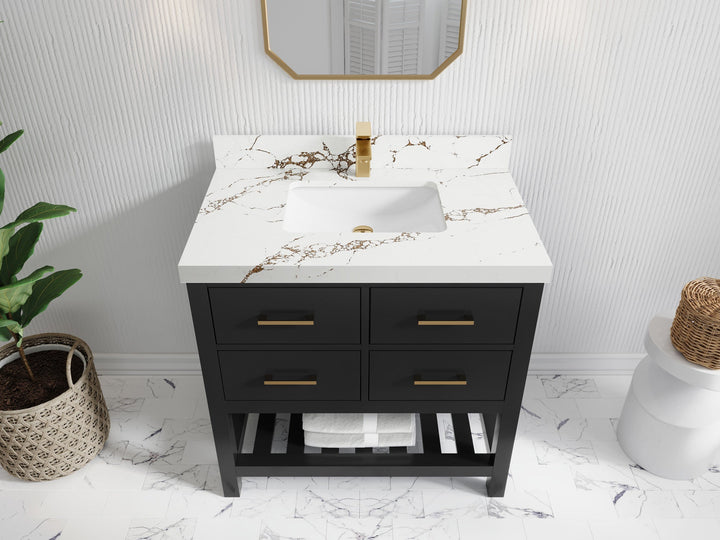 Parker 36 in. W x 22 in. D Single Sink Bathroom Vanity - photo 29