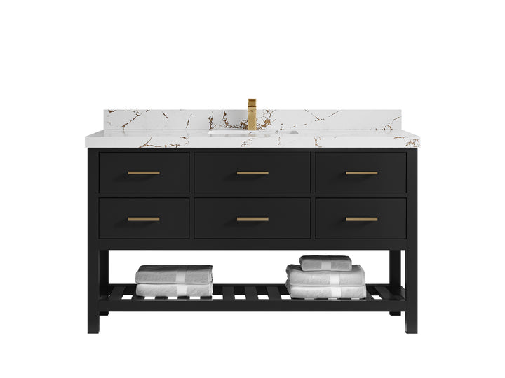 Parker 60 in. W x 22 in. D Single Sink Bathroom Vanity - photo 34