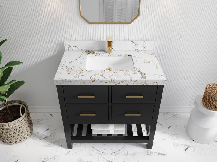 Parker 36 in. W x 22 in. D Single Sink Bathroom Vanity - photo 31