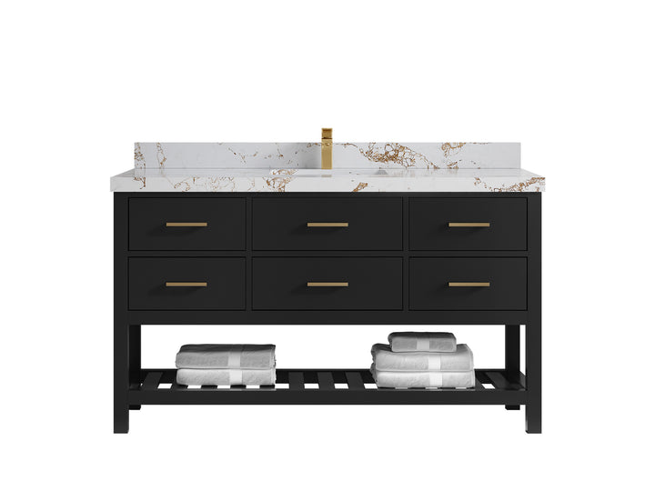 Parker 60 in. W x 22 in. D Single Sink Bathroom Vanity - photo 36