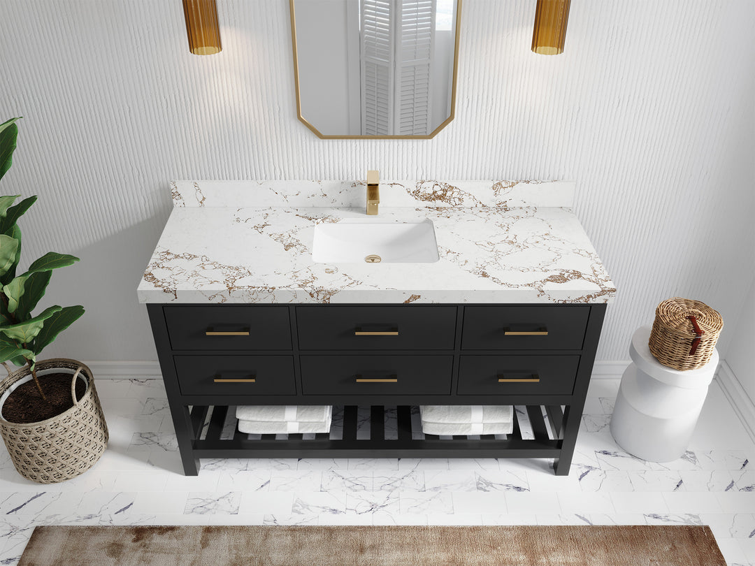 Parker 60 in. W x 22 in. D Single Sink Bathroom Vanity