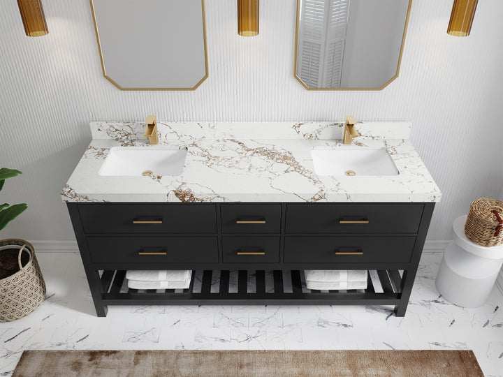 Parker 72 in. W x 22 in. D Double Sink Bathroom Vanity - photo 37
