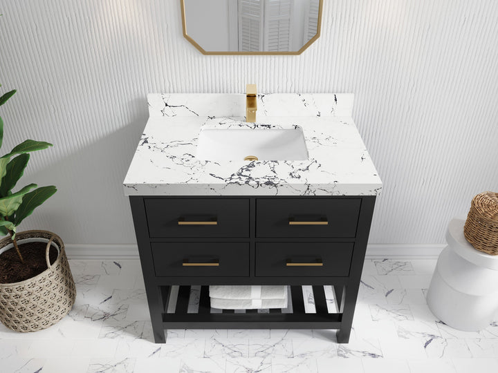Parker 36 in. W x 22 in. D Single Sink Bathroom Vanity - photo 33